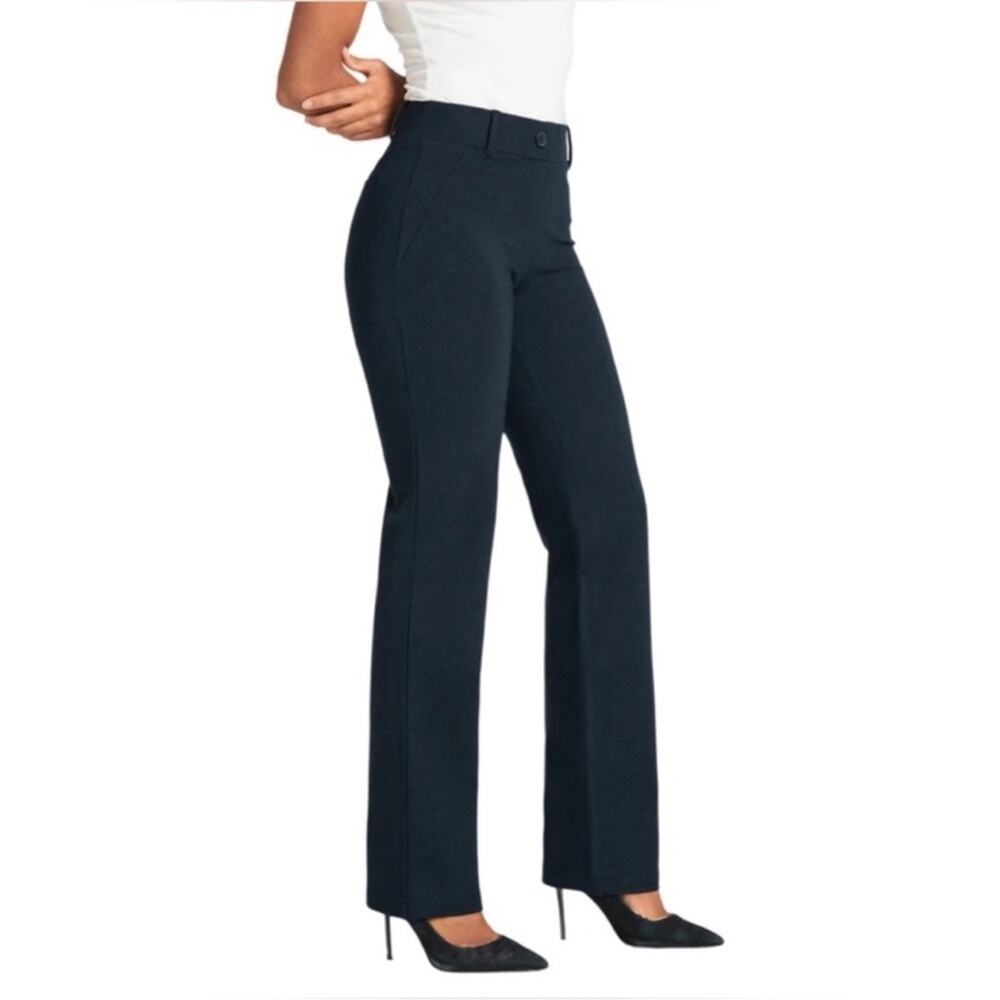 Betabrand Women's Classic Black Straight Leg Yoga Dress Pants Size Medium